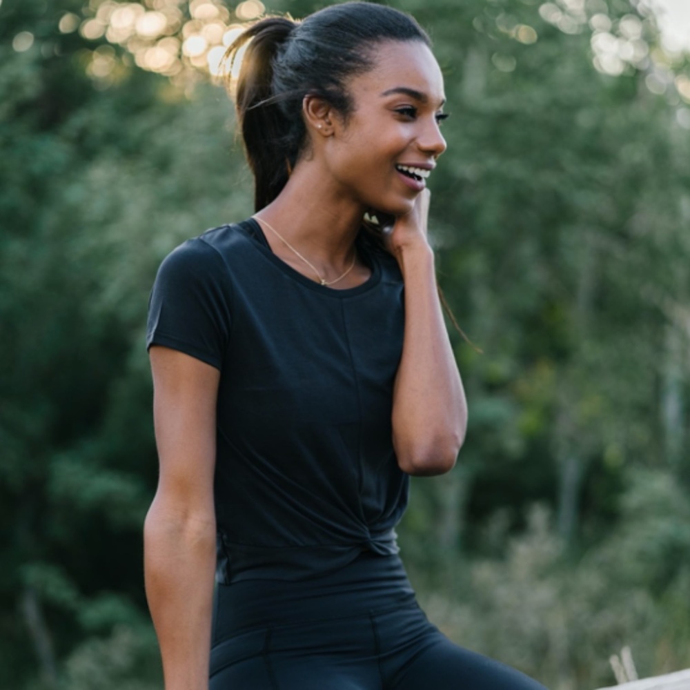 Black Swirl in the Front T